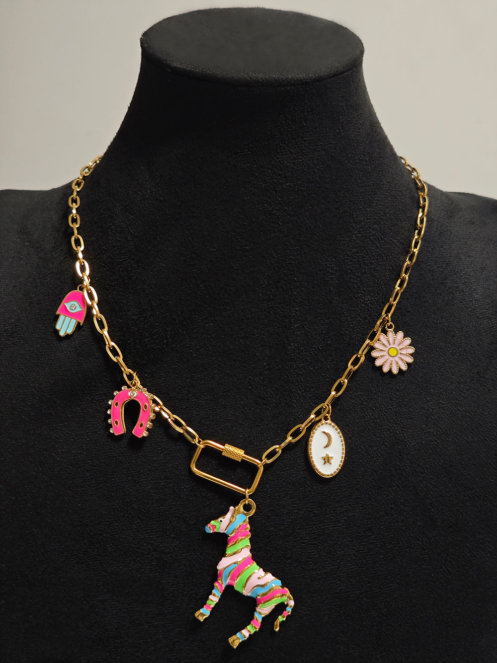 Rainbow Horse Necklace