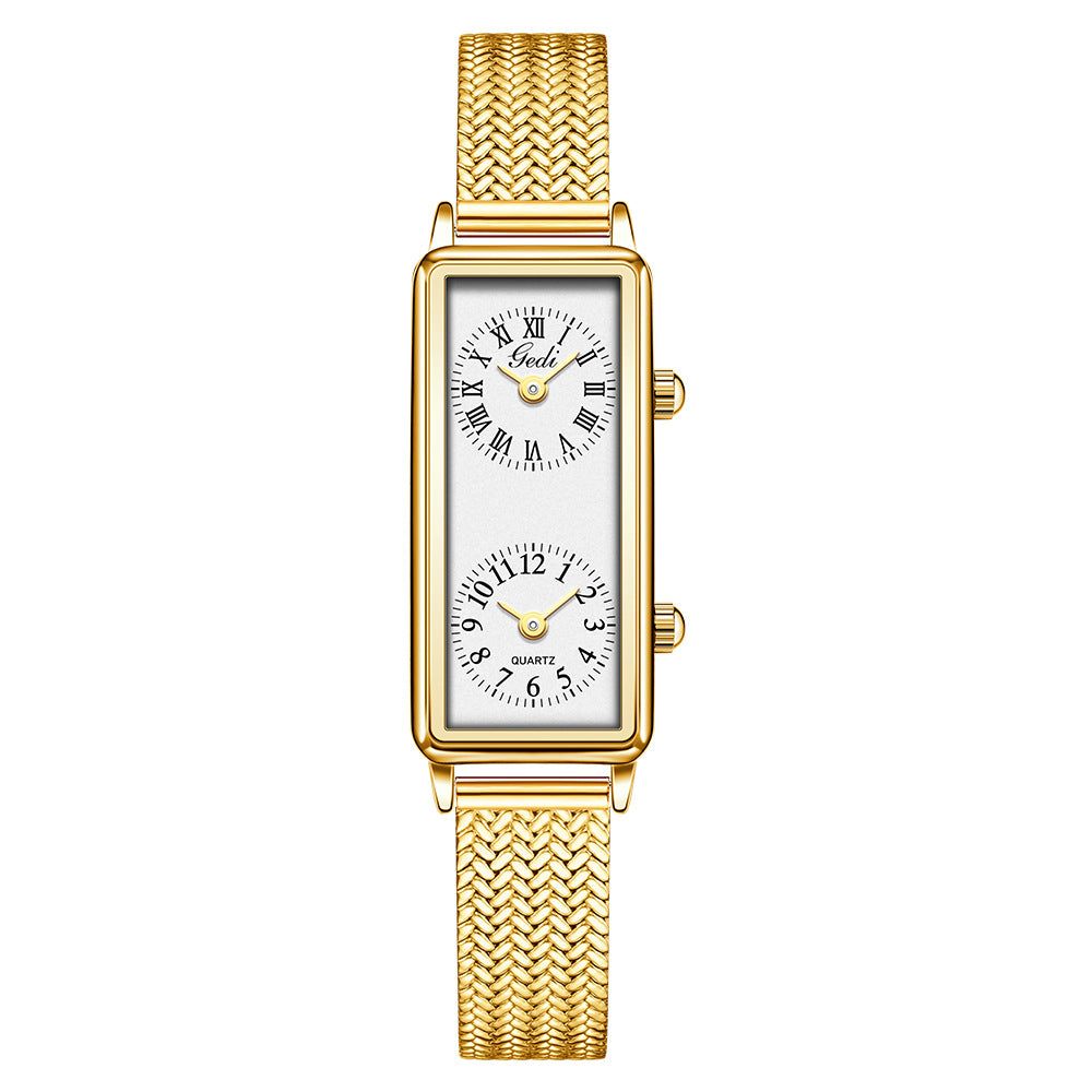 Dual Time Watch (Gold White)