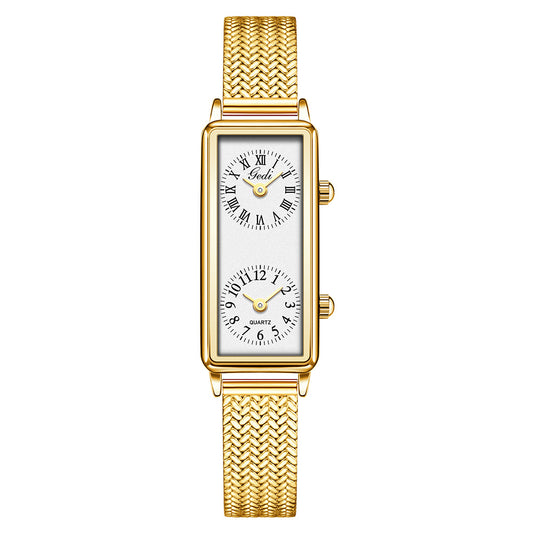 Dual Time Watch (Gold White)