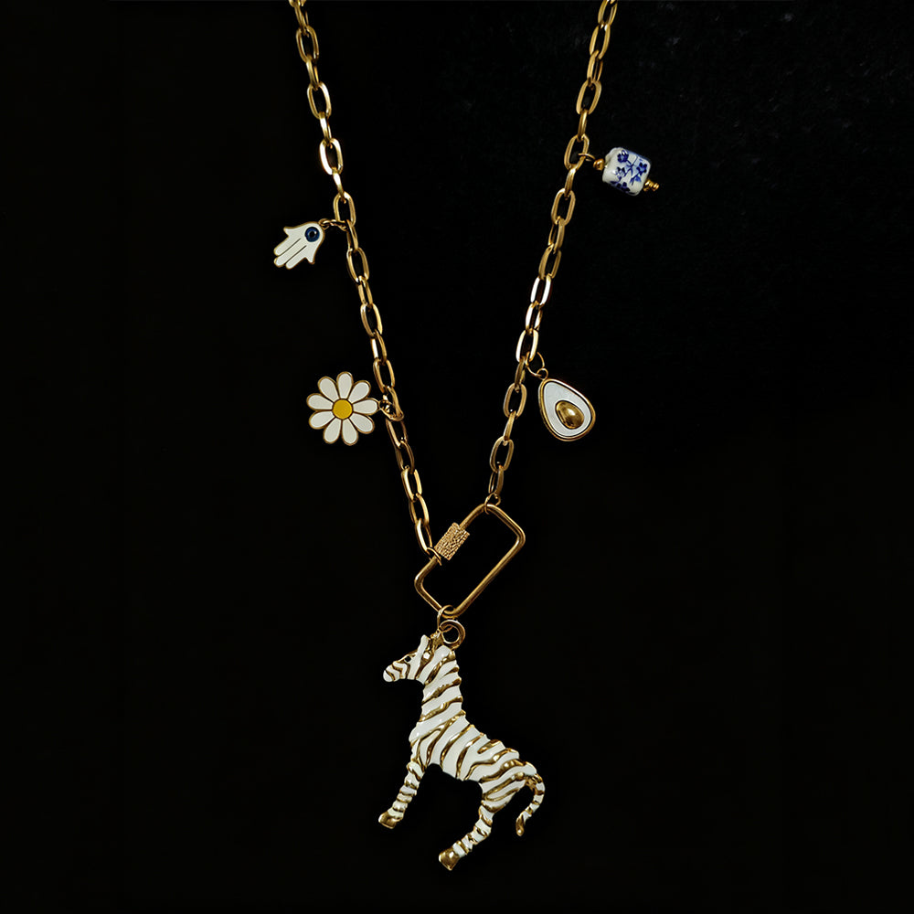 White Horse Necklace