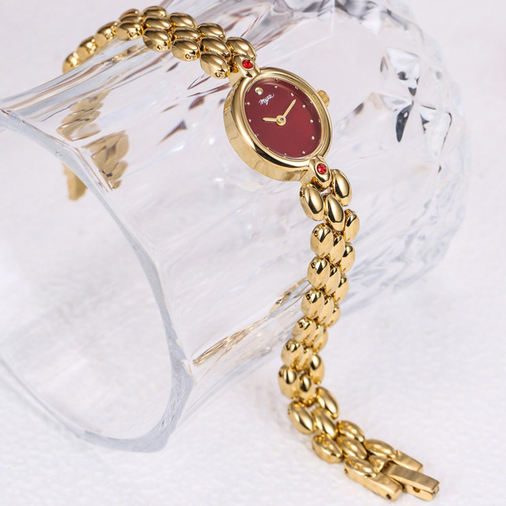 Oval Watch (Gold Red)