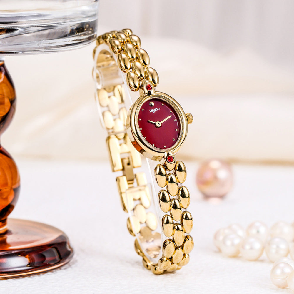 Oval Watch (Gold Red)