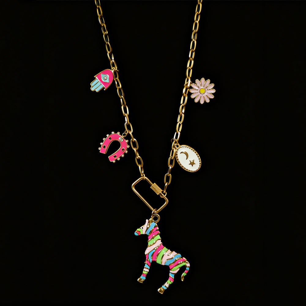 Rainbow Horse Necklace
