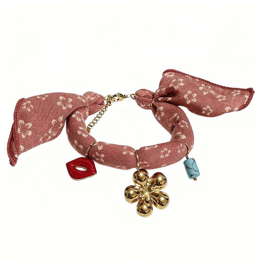 Flower Red Lip Bracelet