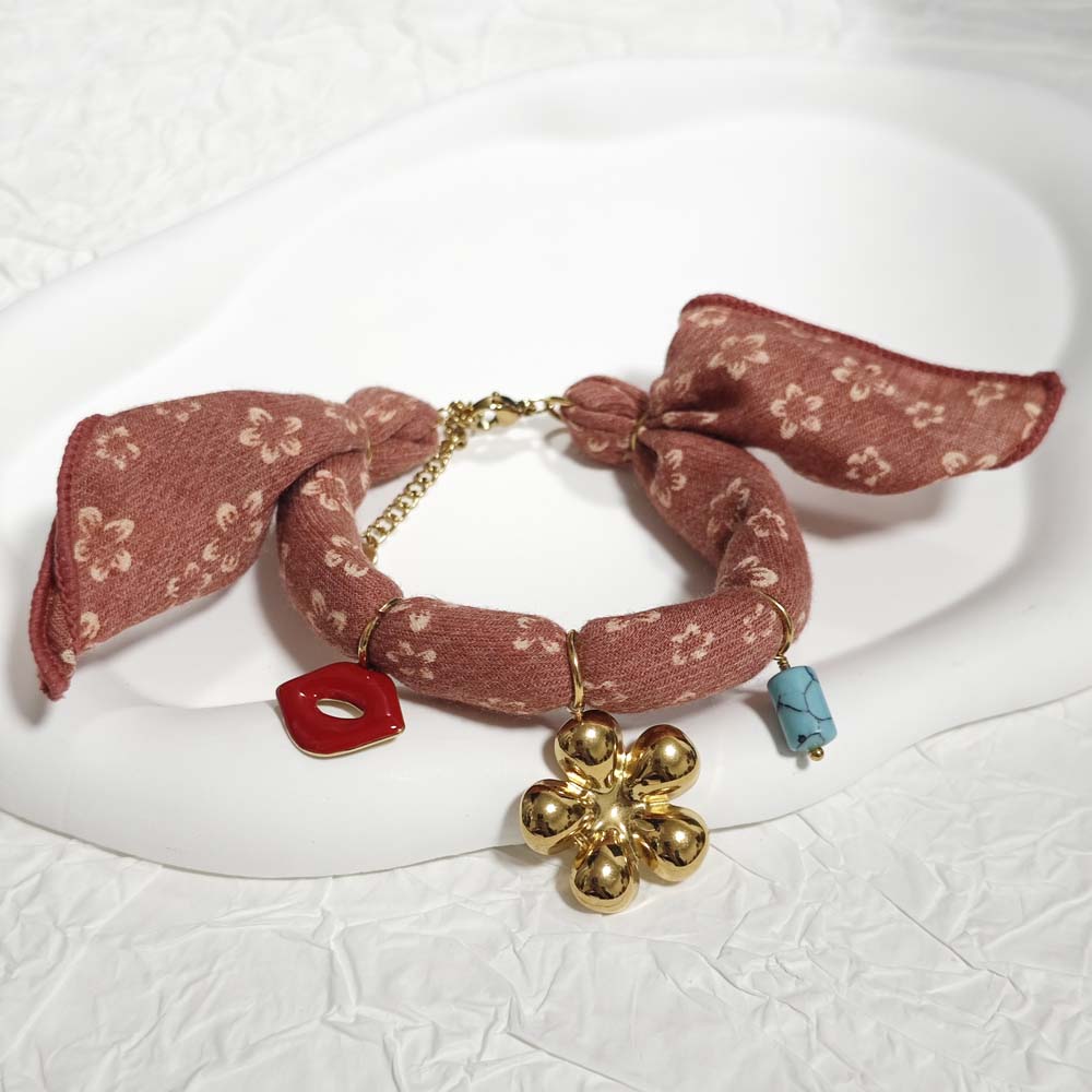 Flower Red Lip Bracelet