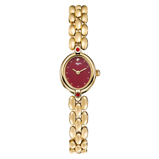 Oval Watch (Gold Red)