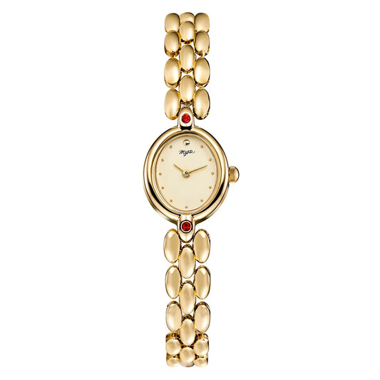 Oval Watch (Gold Gold Red)